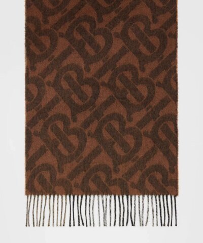 Burberry Reversible Check and Monogram Cashmere Scarf