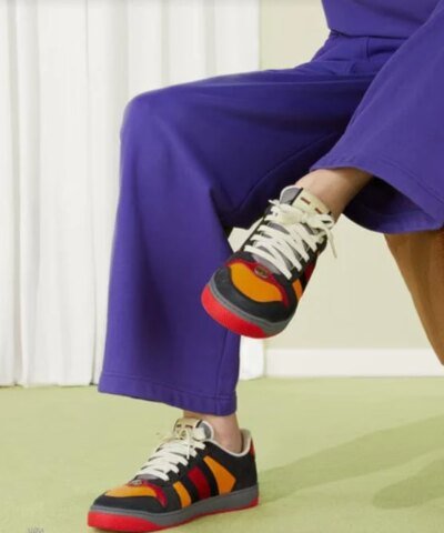 Gucci Women's Black Suede Lovelight Screener Sneaker