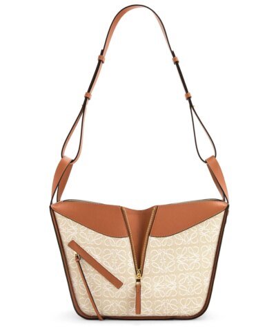 Loewe Small Hammock Bag in Anagram Jacquard and Calfskin