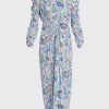 Isabel Marant Albi Abstract-Print Silk Dress