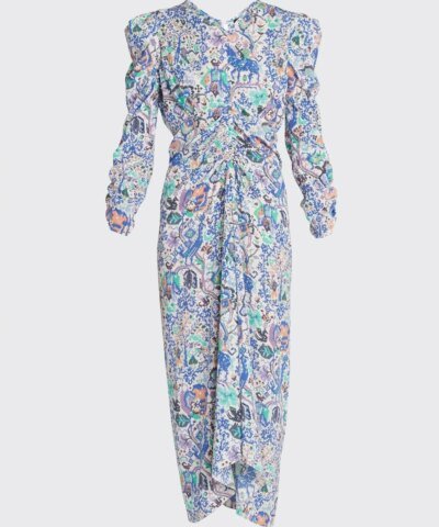 Isabel Marant Albi Abstract-Print Silk Dress