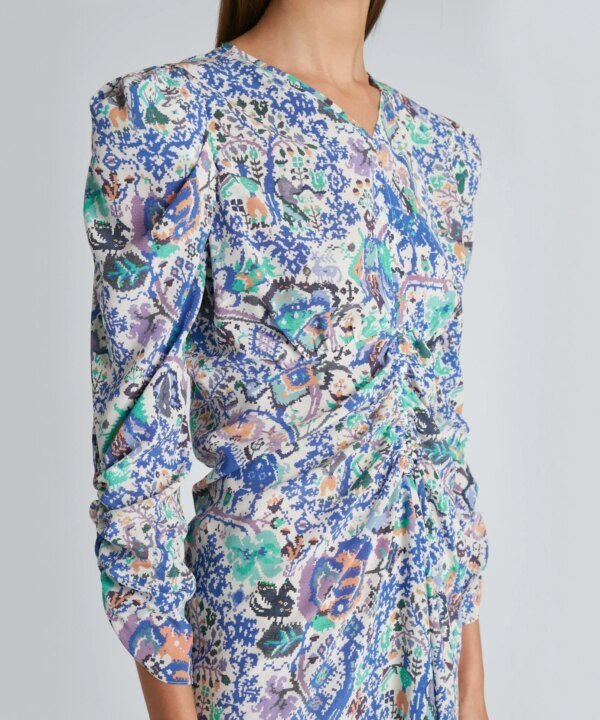 Isabel Marant Albi Abstract-Print Silk Dress