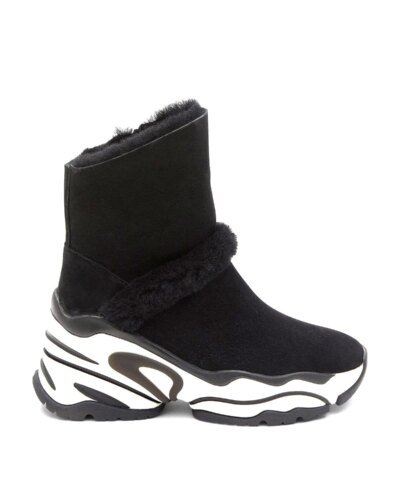 Ash Blake Suede & Faux Fur High-Top Sneakers