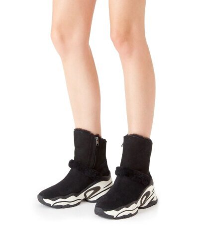 Ash Blake Suede & Faux Fur High-Top Sneakers