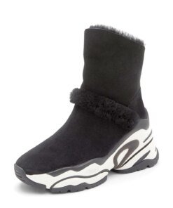 Ash Blake Suede & Faux Fur High-Top Sneakers