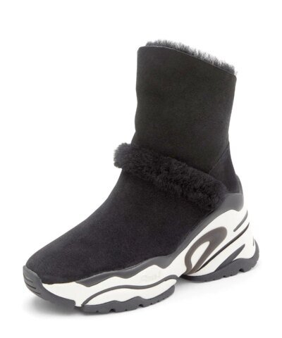 Ash Blake Suede & Faux Fur High-Top Sneakers