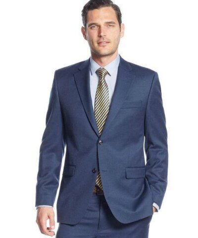 Donald J. Trump 2 Piece Suit Medium Blue Solid-DONALD J TRUMP-Fashionbarn shop
