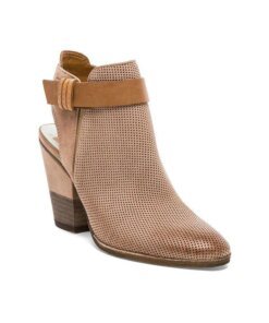 DOLCE VITATaupe Leather 'Henna' Cutout Accent Booties