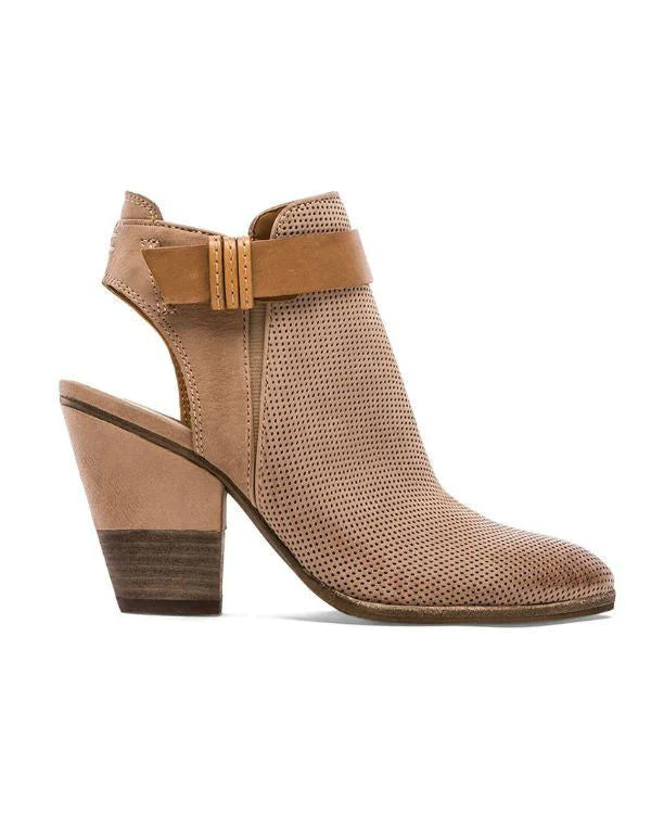DOLCE VITATaupe Leather 'Henna' Cutout Accent Booties-DOLCE VITA-Fashionbarn shop