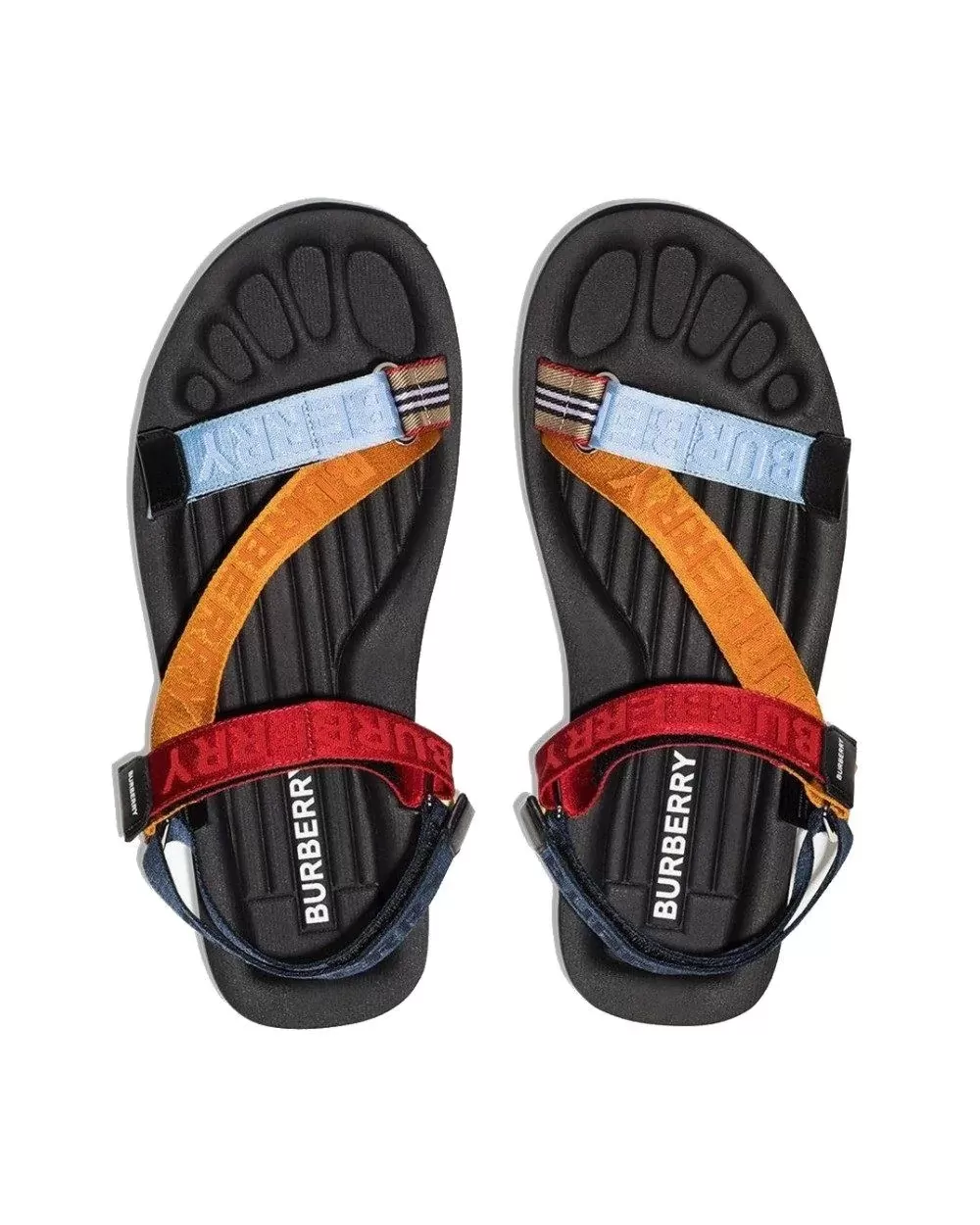 Burberry Patterson Colorblock Logo Sport Sandals