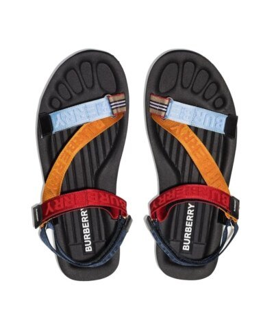 Burberry Women's Patterson Colorblock Logo Sport Sandals