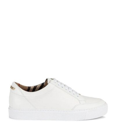 Burberry Logo Detail Leather Sneakers