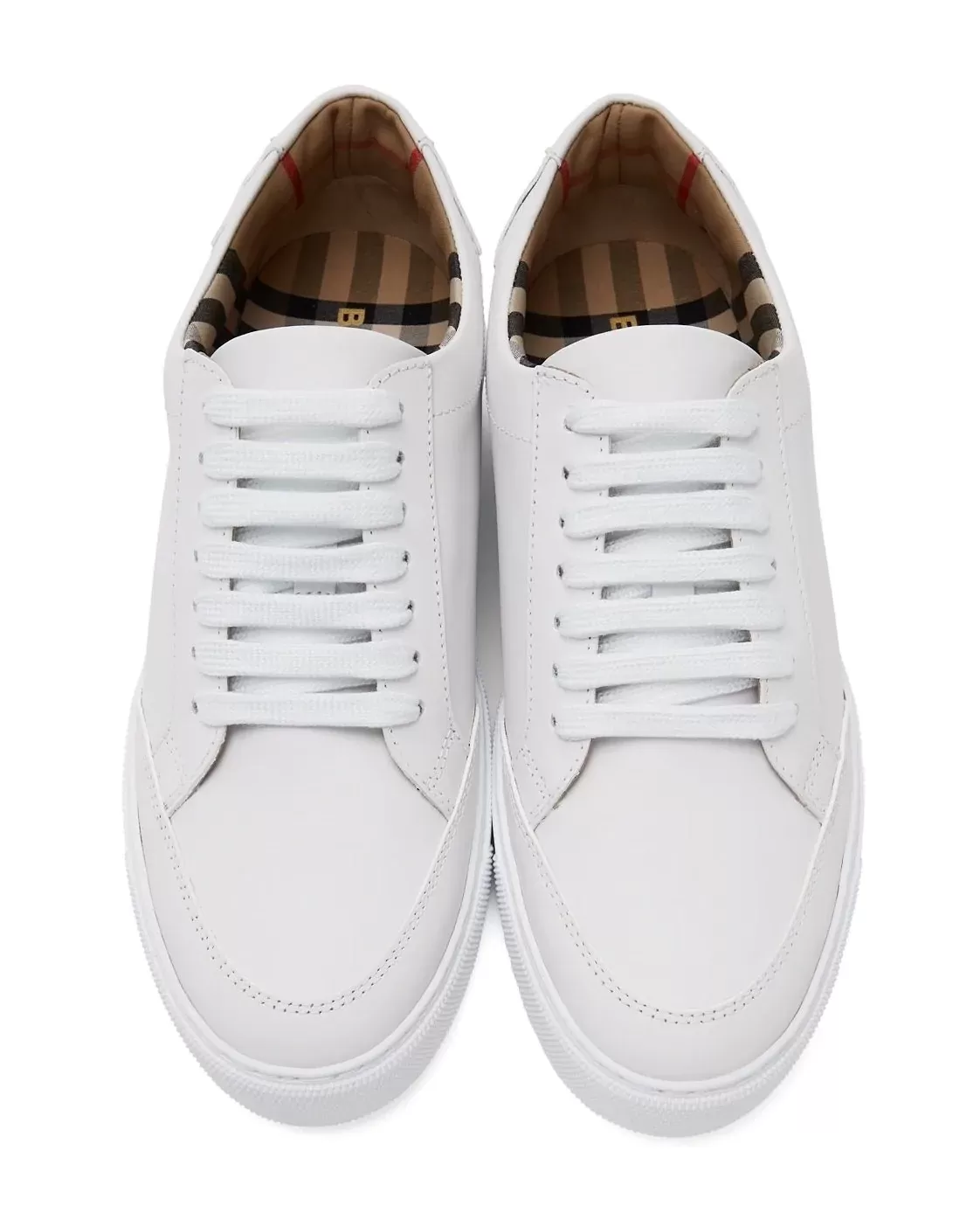 Burberry Logo Detail Leather Sneakers