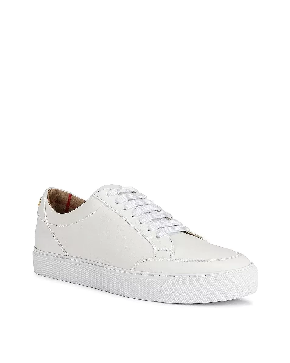 Burberry Men's Logo Detail Leather Sneakers