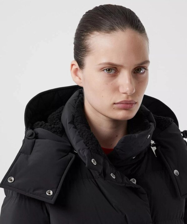 Burberry Detachable Hood Belted Puffer Coat