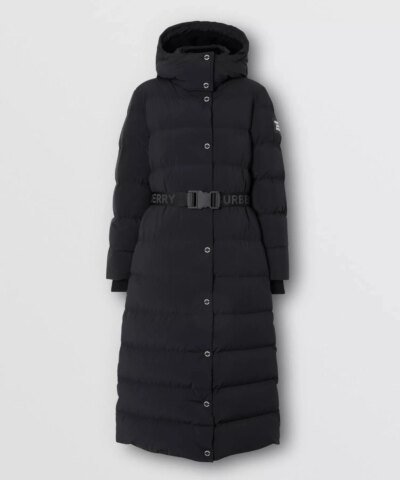 Burberry Detachable Hood Belted Puffer Coat