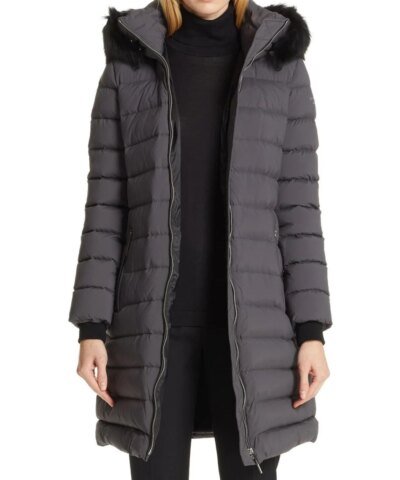 Burberry Limehouse Shearling-Trim Padded Coat