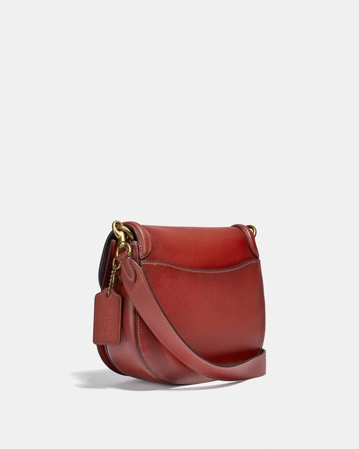 Coach Beat Saddle Bag, Red Sand