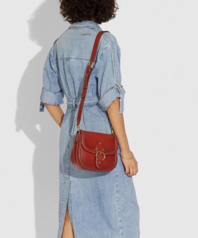 Coach Beat Saddle Bag, Red Sand