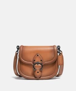 Coach Beat Saddle Bag, Pewter/Natural