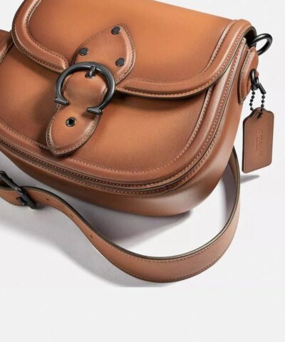 Coach Beat Saddle Bag, Pewter/Natural