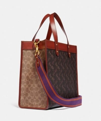 Coach Field Tote In Signature Canvas With Big Apple Skyline