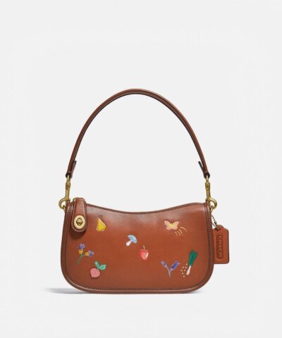 Coach Swinger Bag With Garden Embroidery