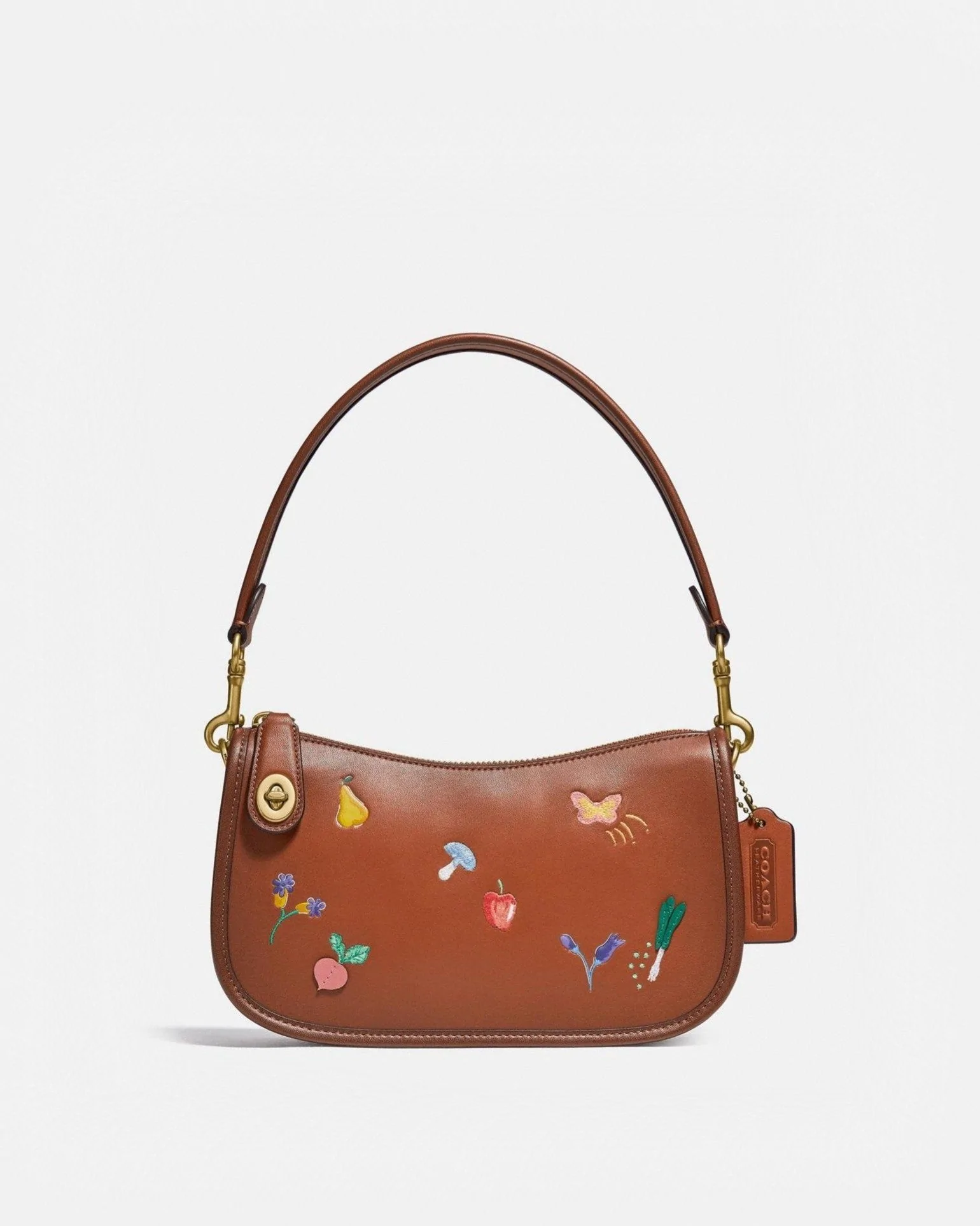 Coach Swinger Bag With Garden Embroidery