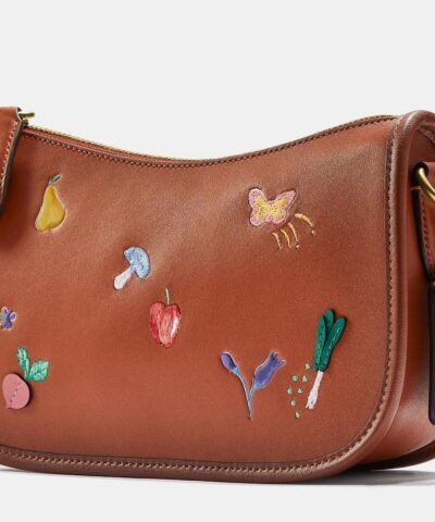Coach Swinger Bag With Garden Embroidery