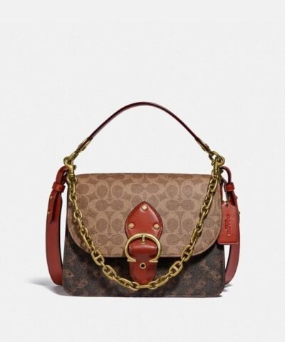 Coach Beat Shoulder Bag In Signature Canvas With Horse And Carriage Print