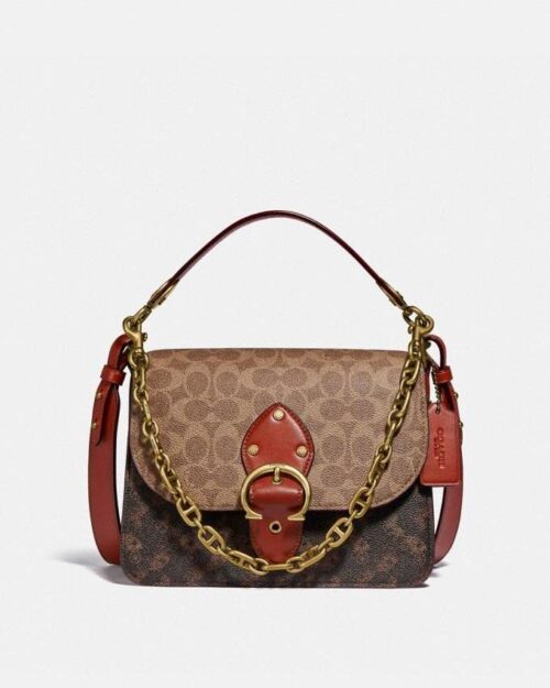 Coach Beat Shoulder Bag In Signature Canvas With Horse And Carriage Print