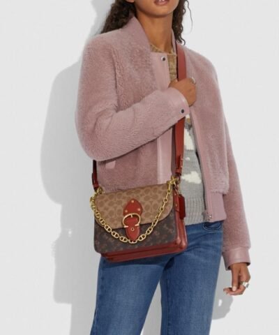 Coach Beat Shoulder Bag In Signature Canvas With Horse And Carriage Print