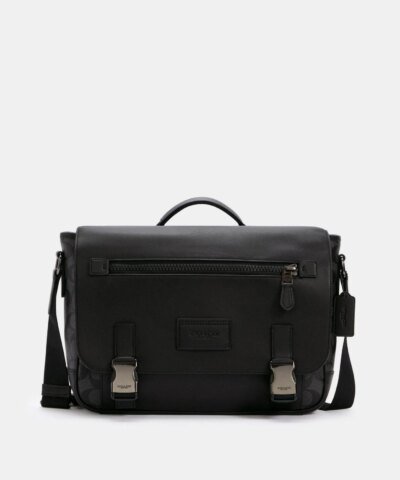 Coach Track Messenger In Signature Canvas