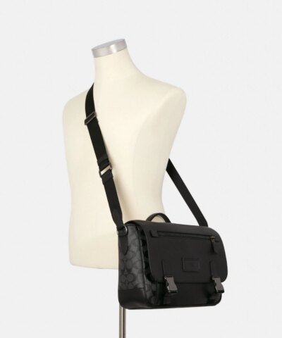 Coach Track Messenger In Signature Canvas