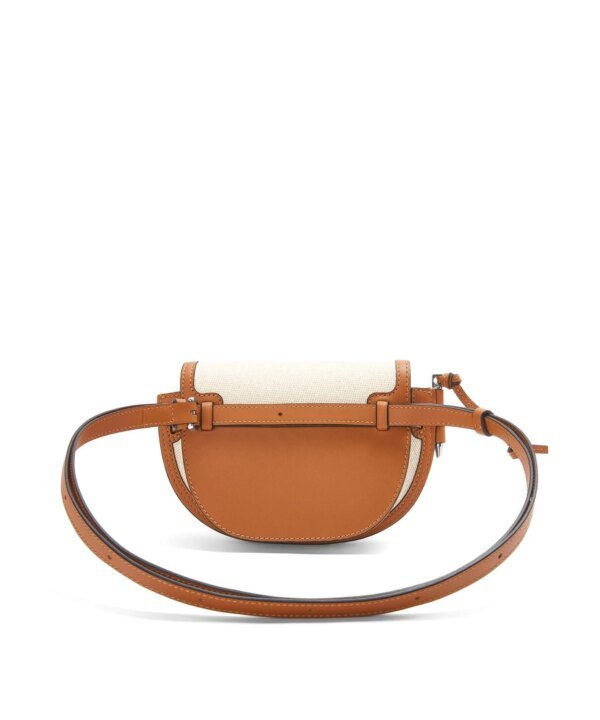 Loewe Mini Gate Dual Bag in Canvas and Calfskin