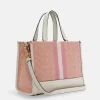 Coach Dempsey Carryall In Signature Jacquard With Coach Patch And Heart Charm