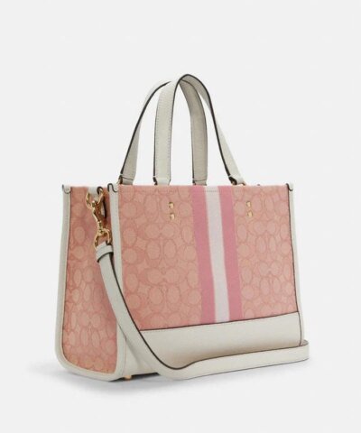 Coach Dempsey Carryall In Signature Jacquard With Coach Patch And Heart Charm