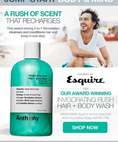 Anthony Invigorating Rush Hair and Body Wash