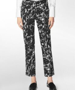 Calvin Klein Women's Slim Leg Marble Print Ankle Pants