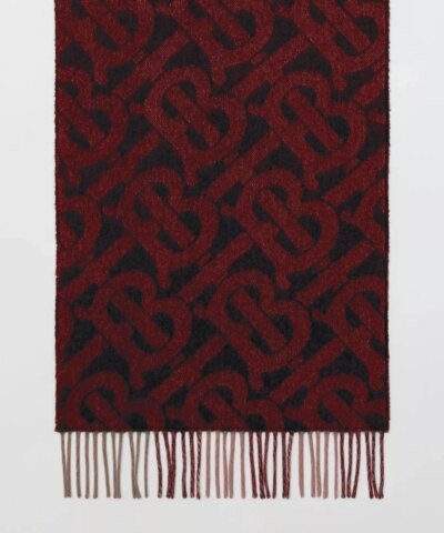 Burberry Reversible Check and Monogram Cashmere Scarf