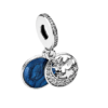 Steffe Sterling Silver & Cubic Zirconia Blue Retro Night Sky Charms
