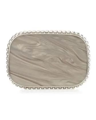 Overture Judith Leiber Cassandra Marbled Clutch, Gray