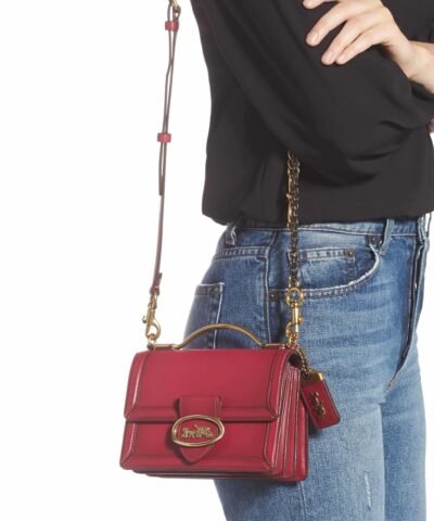 Coach Riley Top Handle 18, Burgundy