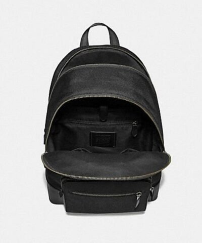 Coach Antique Nickel Black West Cordura Leather Backpack