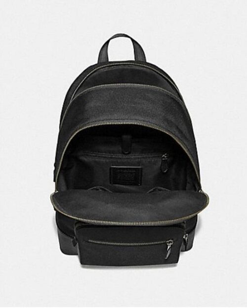 Coach Antique Nickel Black West Cordura Leather Backpack