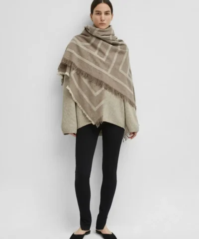 TOTÊME Como Scarf Tobacco Monogram