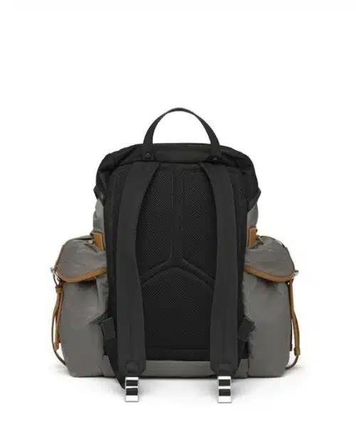 Prada Nylon Backpack, Marble Gray