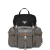 Prada Nylon Backpack, Marble Gray