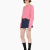 Miu Miu Crew-Neck Pink Cashmere Sweater