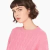 Miu Miu Crew-Neck Pink Cashmere Sweater